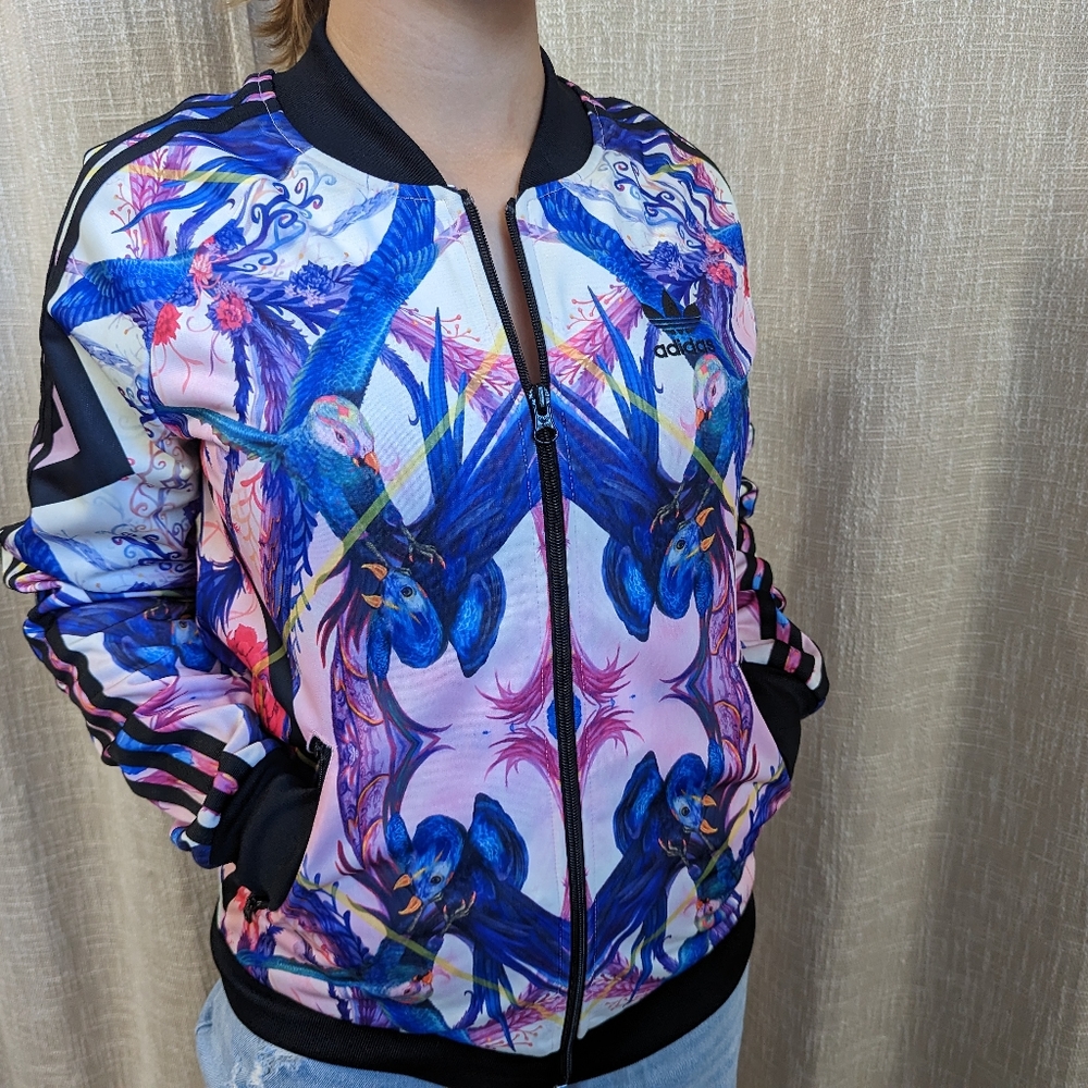 NWOT🌸 Adidas Florera SPR STR TT Size S Women's Starter Jacket